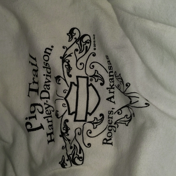 Harley Davidson white long sleeve Tshirt size S - Picture 8 of 9